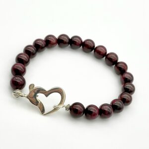 Pulsera granate corazón