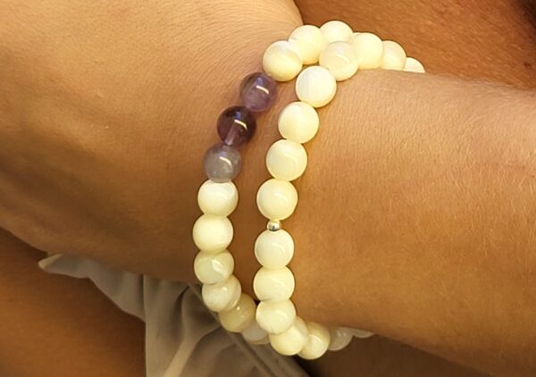 Duo pulseras nacar y Amatista