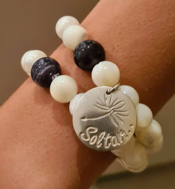 Duo pulseras nacar y Amatista soltar