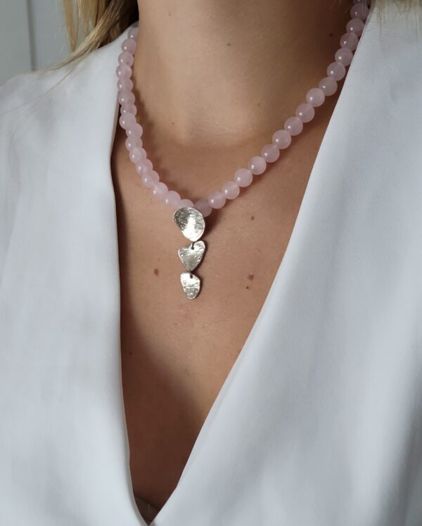 Collar cuarzo rosa