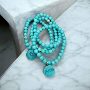 4 pulseras Turquesa